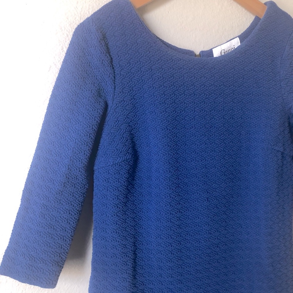 Anthropologie Ganni Blue Shift Dress - Picture 3 of 8